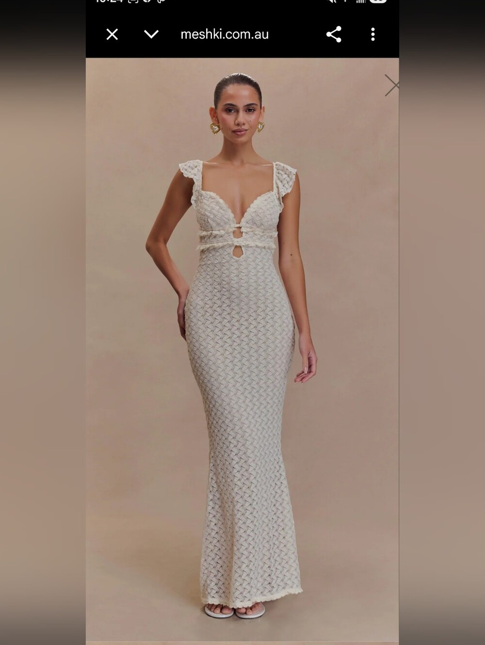 Meshki Ezra lace maxi dress-ivory size xs would fit small worn once.